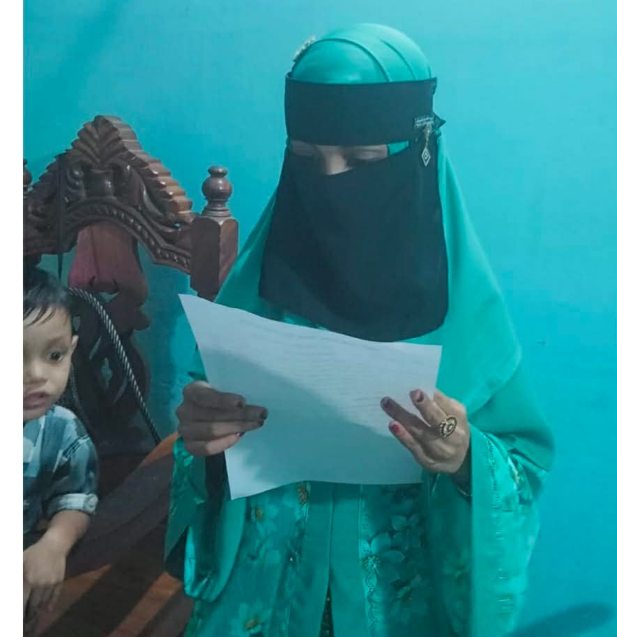 সুনামগঞ্জে এক যৌতুকলোভী স্বামীর বিরুদ্ধে স্ত্রীর সংবাদ সম্মেলন